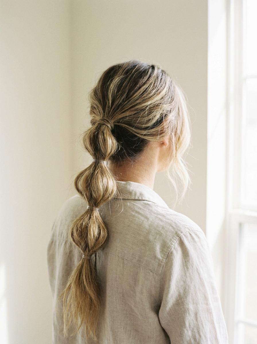 Bubble Braid für lange Haare - schöne Frisur für lange Haare
